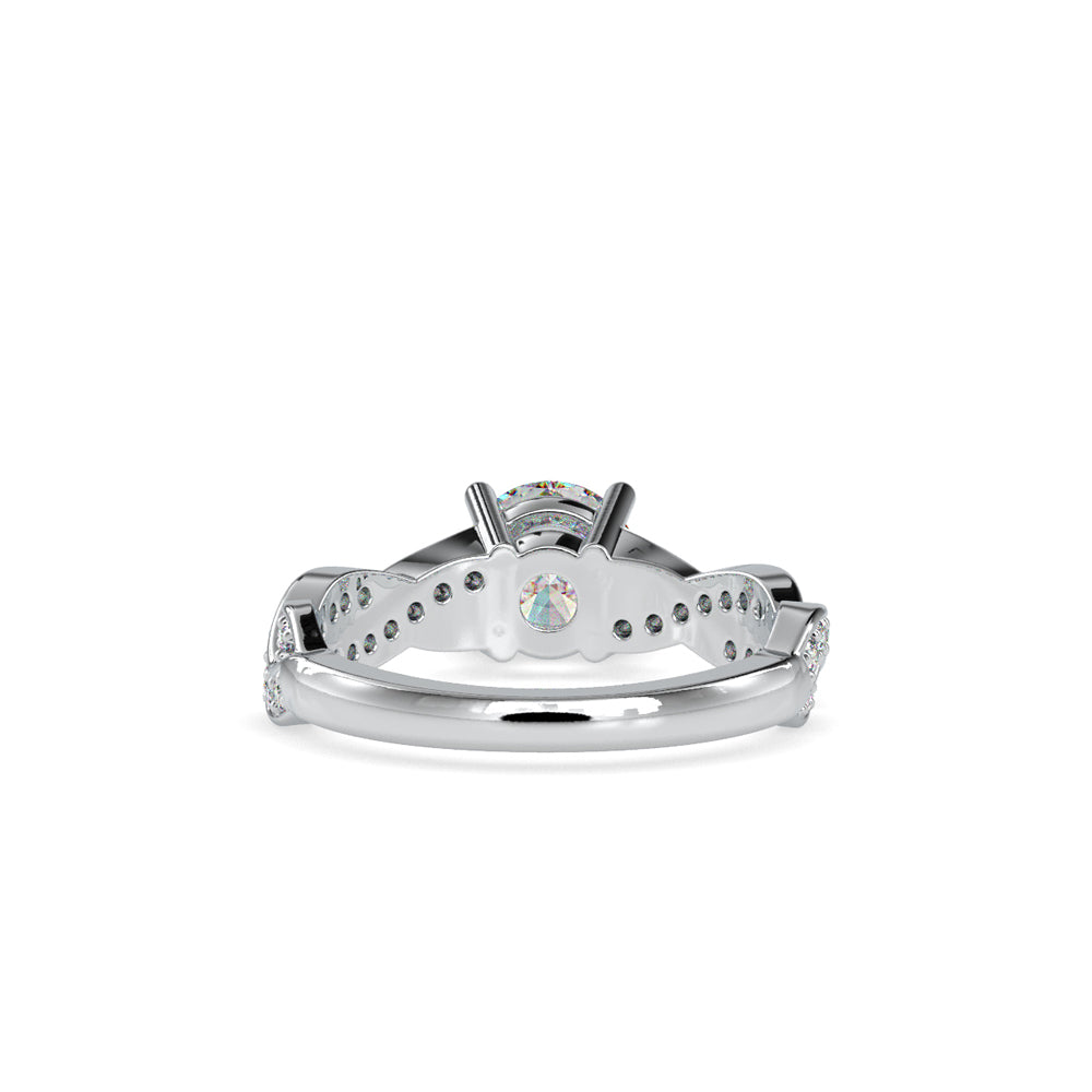 SKU: 0068 (18K) Twisted Shank Diamond Engagment Ring in Rose Gold.