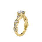 SKU: 0068 (18K) Twisted Shank Diamond Engagment Ring in Rose Gold.
