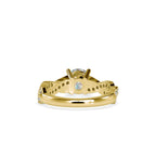 SKU: 0068 (14K) Twisted Shank Diamond Engagment Ring in Rose Gold.