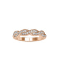 SKU: 0069 (14K) Endless Sparkle Twist Band in Rose Gold.
