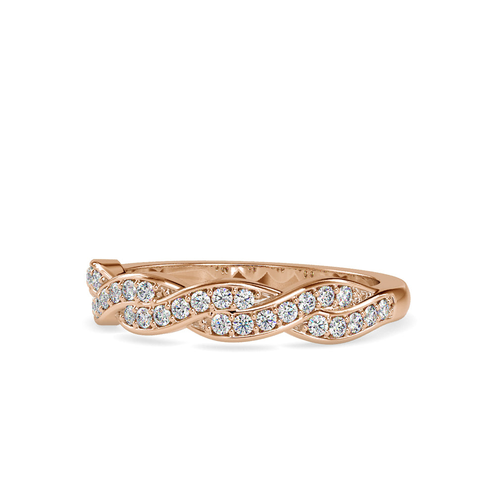 SKU: 0069 (22K) Endless Sparkle Twist Band in Rose Gold.