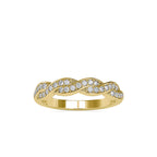 SKU: 0069 (10K) Endless Sparkle Twist Band in Rose Gold.