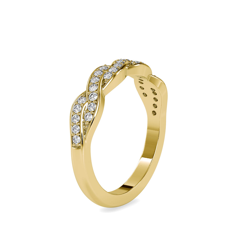SKU: 0069 (18K) Endless Sparkle Twist Band in Rose Gold.
