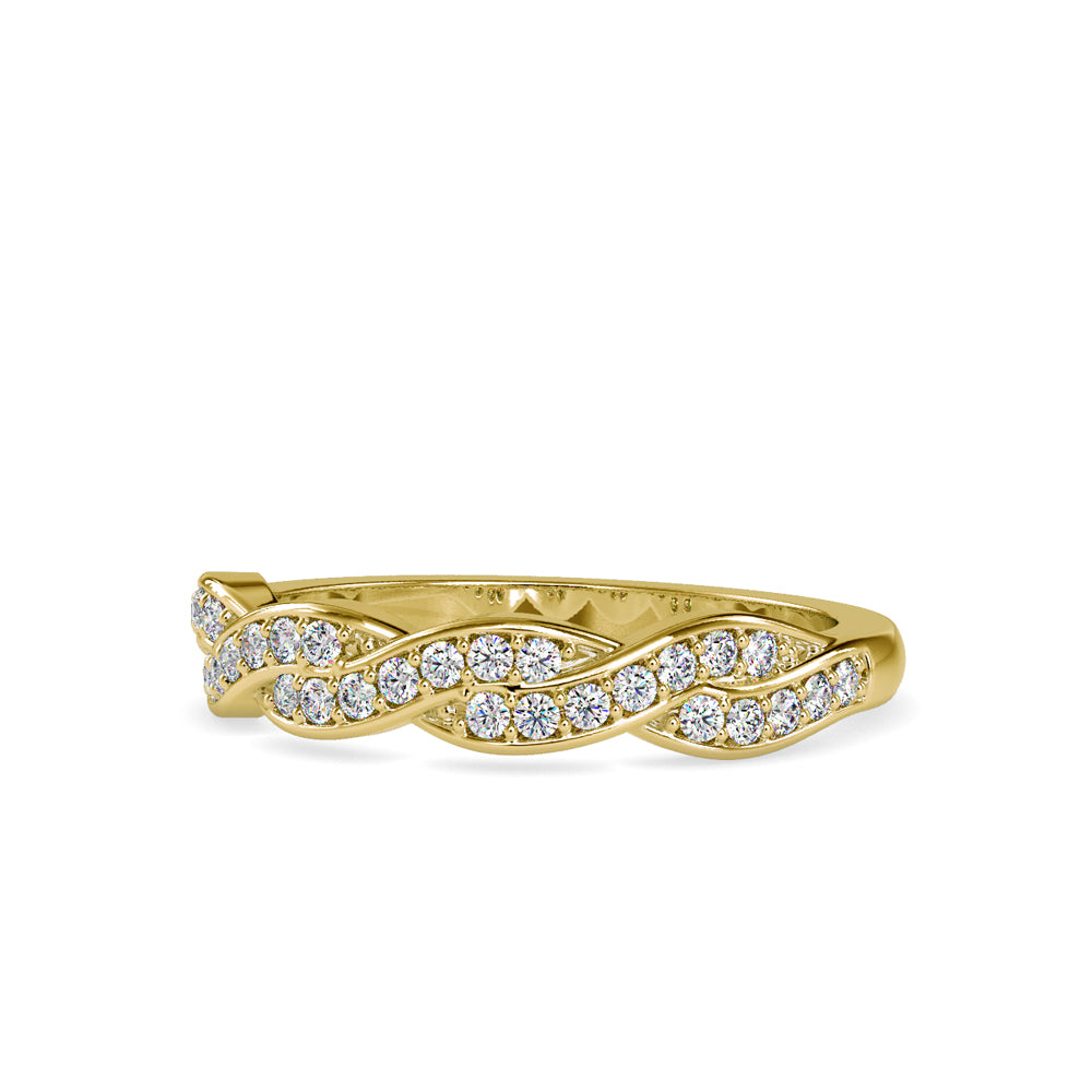 SKU: 0069 (10K) Endless Sparkle Twist Band in Rose Gold.
