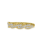 SKU: 0069 (10K) Endless Sparkle Twist Band in Rose Gold.