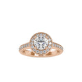 SKU: 0070 (18K) The Infinite Sparkle Halo Ring in Rose Gold.