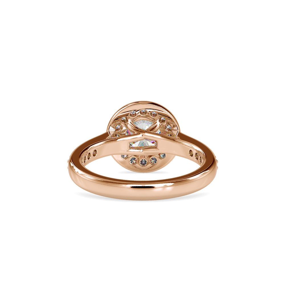SKU: 0070 (18K) The Infinite Sparkle Halo Ring in Rose Gold.