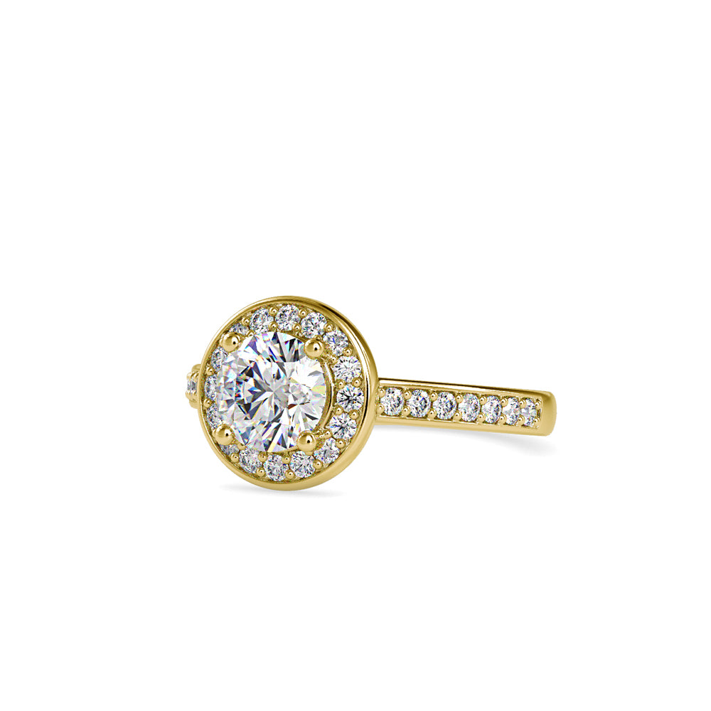 SKU: 0070 (14K) The Infinite Sparkle Halo Ring in Rose Gold.