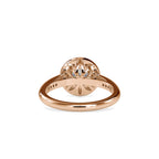 SKU: 0071 (22K) Round Radiance Halo Ring In Rose Gold.
