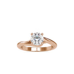 SKU: 0072 (18K) Classic Solitaire Ring With a Modern Twist in Rose Gold.