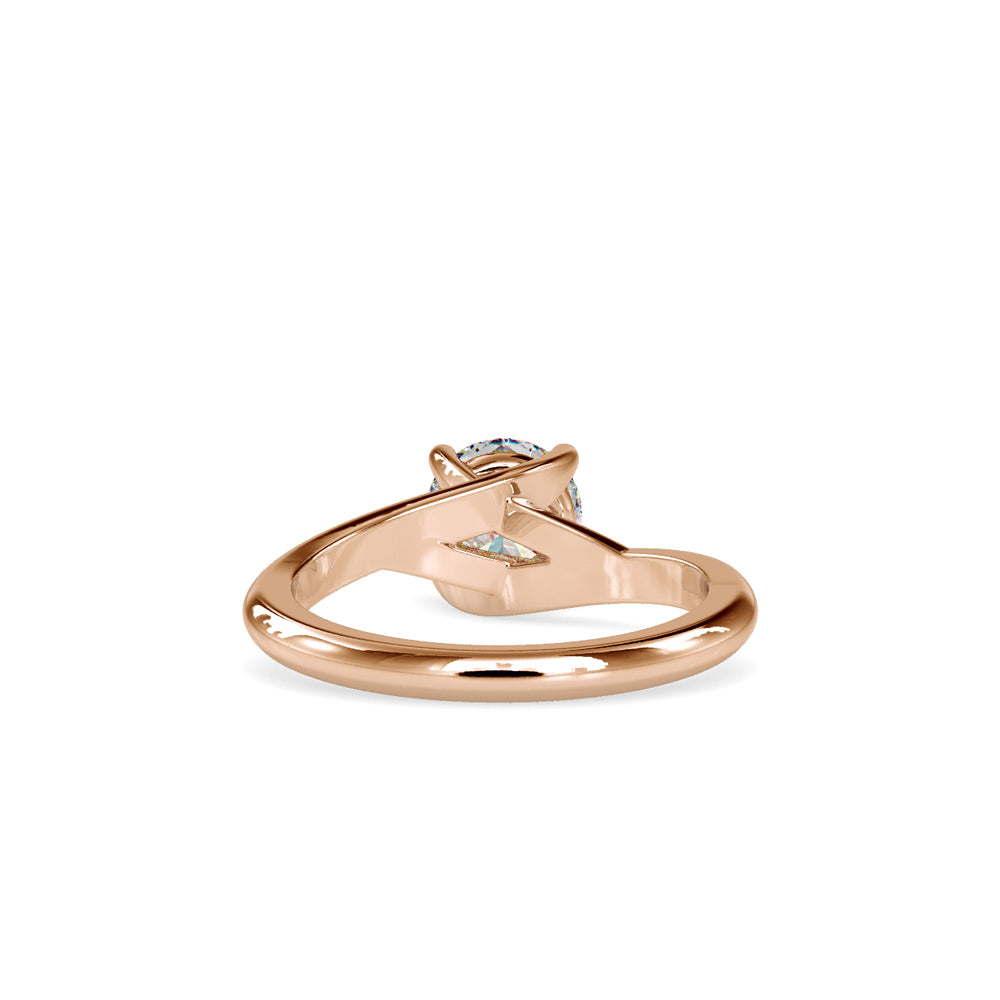 SKU: 0072 (18K) Classic Solitaire Ring With a Modern Twist in Rose Gold.
