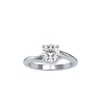 SKU: 0072 (14K) Classic Solitaire Ring With a Modern Twist in Rose Gold.