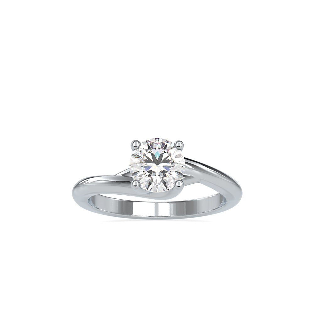 SKU: 0072 (18K) Classic Solitaire Ring With a Modern Twist in Rose Gold.