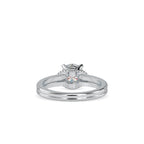 SKU: 0073 (10K) Double Pave Solitaire Ring in Rose Gold.