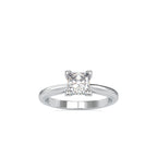 SKU: 0074 (10K) Classic Princess-cut Solitaire Ring Rose Gold.