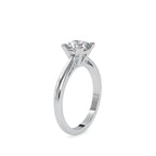 SKU: 0074 (14K) Classic Princess-cut Solitaire Ring Rose Gold.