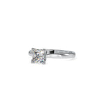 SKU: 0074 (10K) Classic Princess-cut Solitaire Ring Rose Gold.