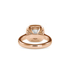 SKU: 0075 (14K) Sparkling Cushion Halo Engagment Ring Rose Gold.