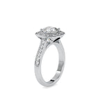 SKU: 0075 (22K) Sparkling Cushion Halo Engagment Ring Rose Gold.