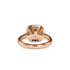 SKU: 0076 (10K) Sparkling Cushion Halo Engagment Ring Rose Gold.