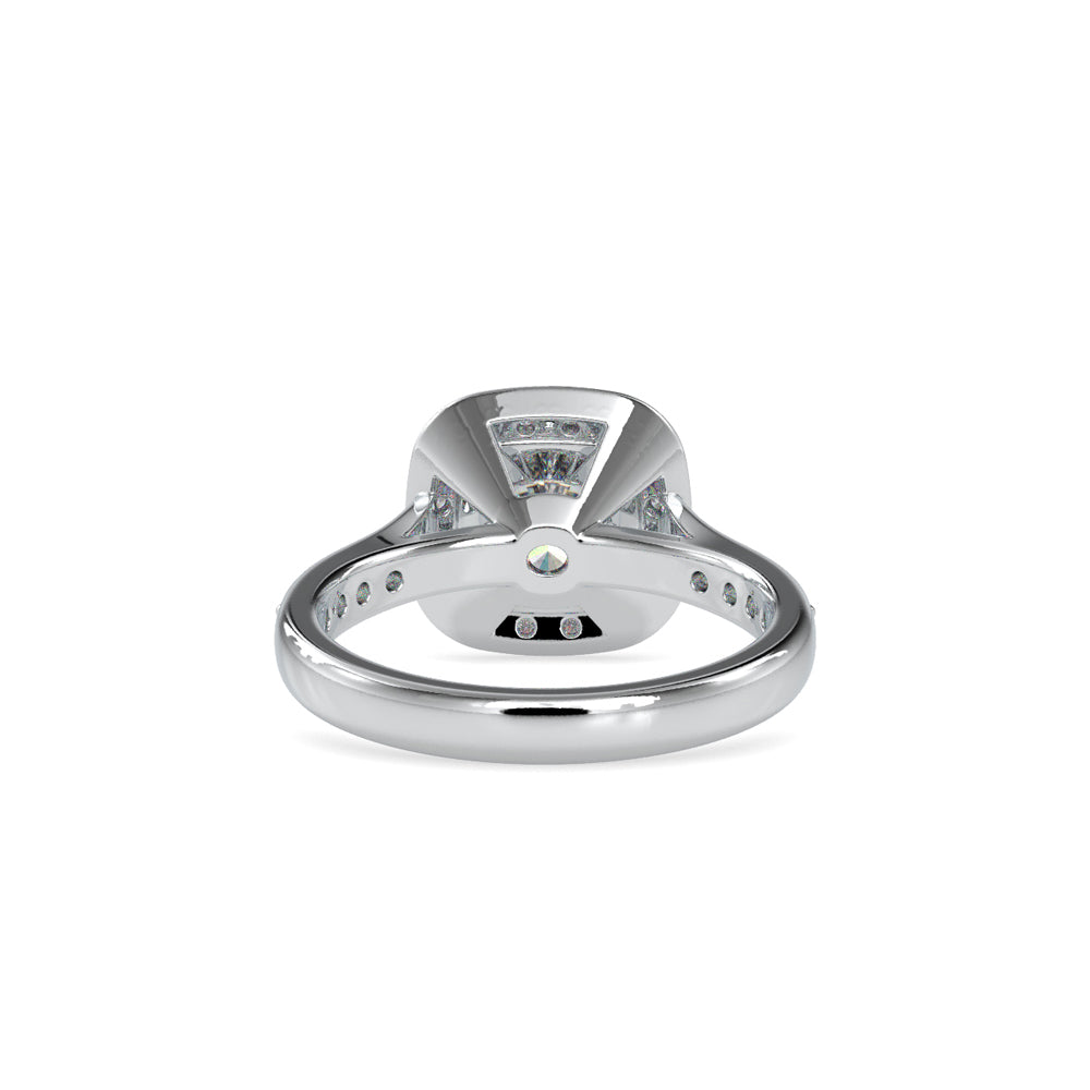 SKU: 0076 (22K) Sparkling Cushion Halo Engagment Ring Rose Gold.