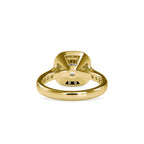 SKU: 0076 (14K) Sparkling Cushion Halo Engagment Ring Rose Gold.