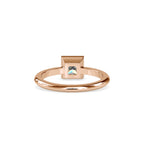 SKU: 0077 (22K) Modern Princess-cut Solitaire Ring In Rose Gold.