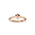 SKU: 0078 (14K) Modern Round-cut Solitaire with 6 Prongs in Rose Gold.
