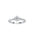 SKU: 0078 (18K) Modern Round-cut Solitaire with 6 Prongs in Rose Gold.