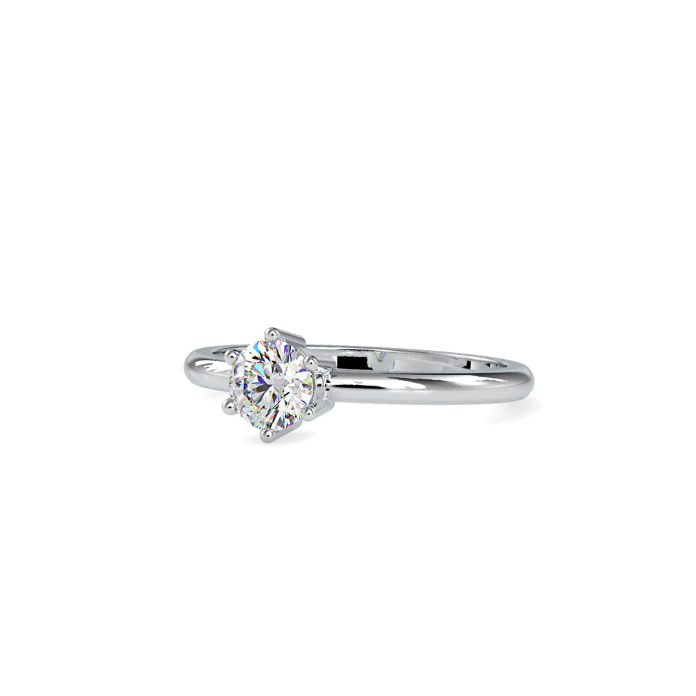 SKU: 0078 (22K) Modern Round-cut Solitaire with 6 Prongs in Rose Gold.