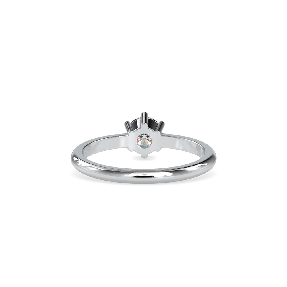 SKU: 0078 (10K) Modern Round-cut Solitaire with 6 Prongs in Rose Gold.