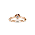 SKU: 0079 (18K) Modern Round-cut Solitaire Engagmrnt Ring in Rose Gold.