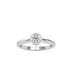 SKU: 0079 (22K) Modern Round-cut Solitaire Engagmrnt Ring in Rose Gold.
