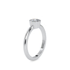 SKU: 0079 (18K) Modern Round-cut Solitaire Engagmrnt Ring in Rose Gold.