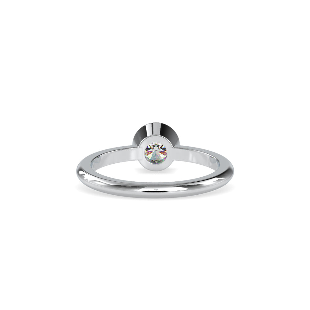 SKU: 0079 (22K) Modern Round-cut Solitaire Engagmrnt Ring in Rose Gold.
