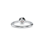 SKU: 0079 (18K) Modern Round-cut Solitaire Engagmrnt Ring in Rose Gold.