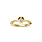 SKU: 0079 (10K) Modern Round-cut Solitaire Engagmrnt Ring in Rose Gold.