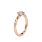 SKU: 0080 (22K) Classic four-Prong Solitaire Engagment Ring in Rose Gold.