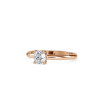SKU: 0080 (10K) Classic four-Prong Solitaire Engagment Ring in Rose Gold.