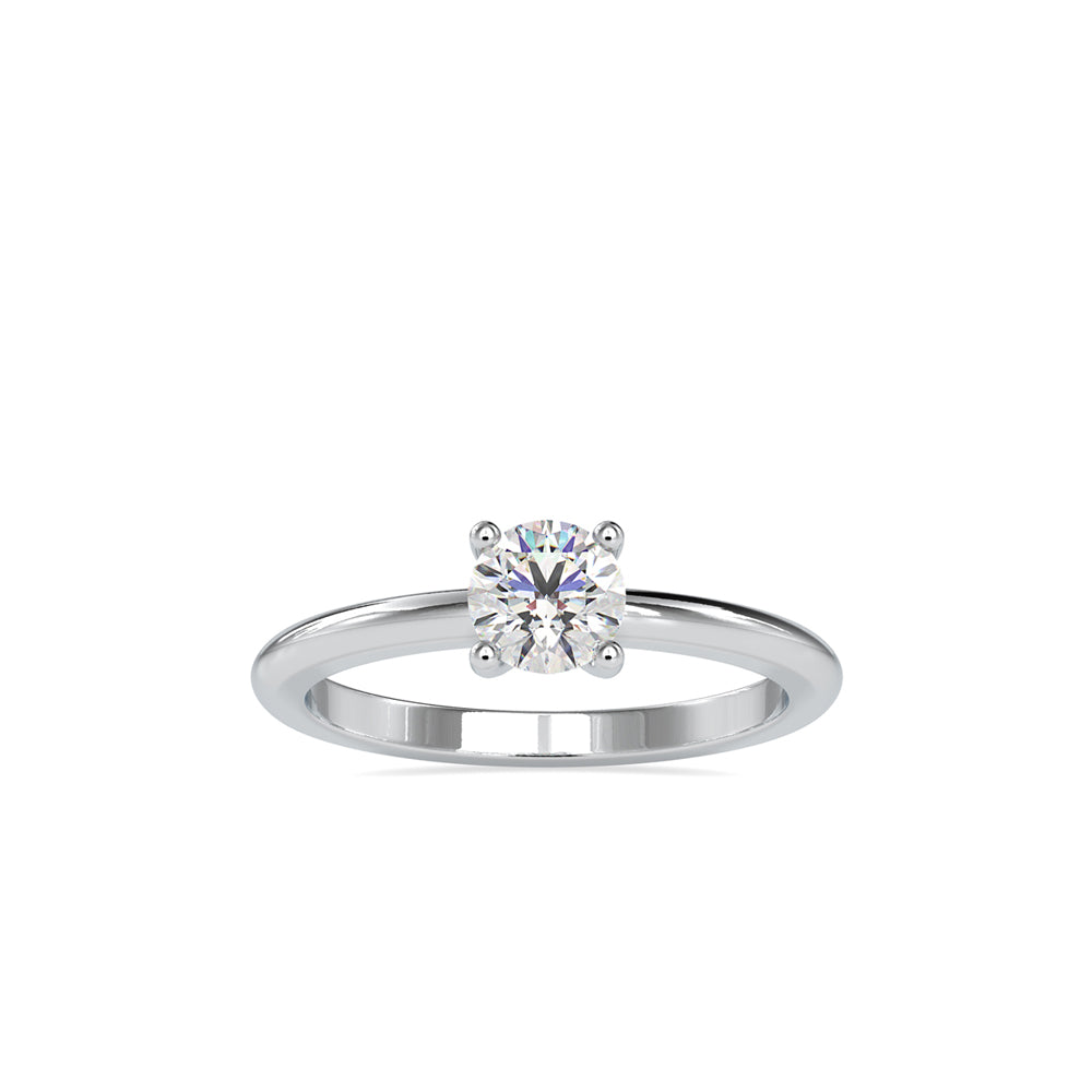 SKU: 0080 (10K) Classic four-Prong Solitaire Engagment Ring in Rose Gold.