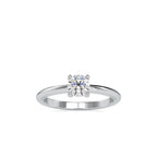 SKU: 0080 (18K) Classic four-Prong Solitaire Engagment Ring in Rose Gold.