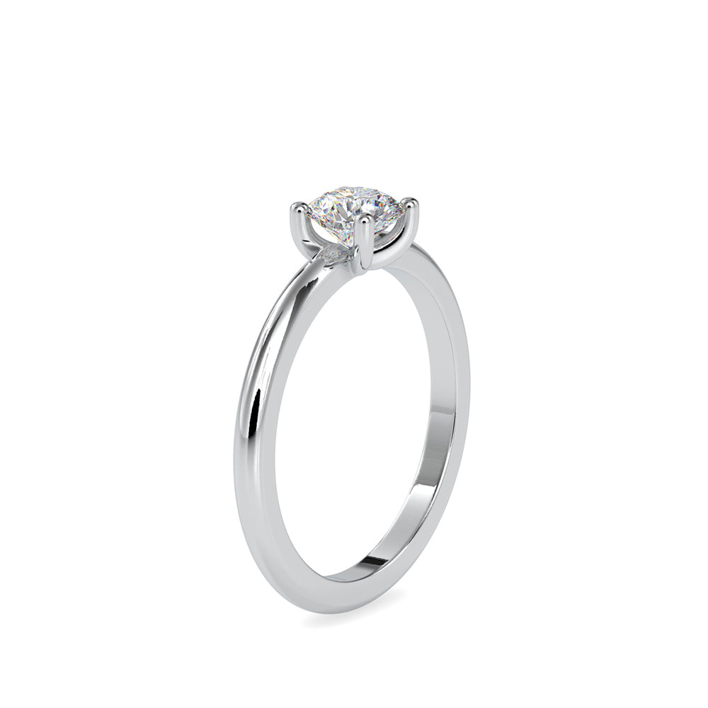 SKU: 0080 (10K) Classic four-Prong Solitaire Engagment Ring in Rose Gold.
