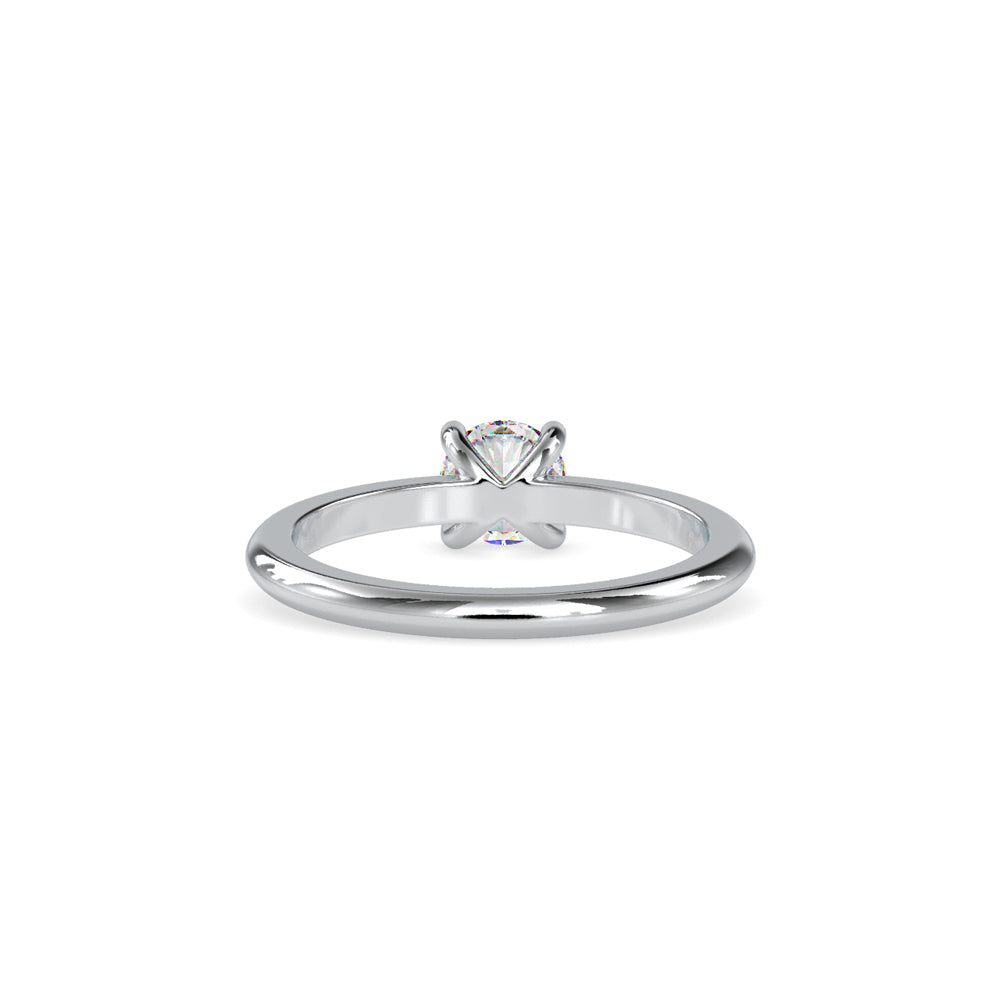 SKU: 0080 (14K) Classic four-Prong Solitaire Engagment Ring in Rose Gold.
