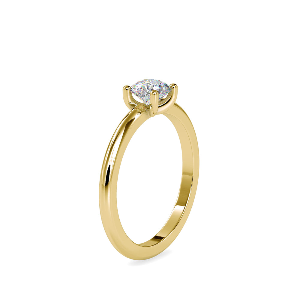 SKU: 0080 (14K) Classic four-Prong Solitaire Engagment Ring in Rose Gold.