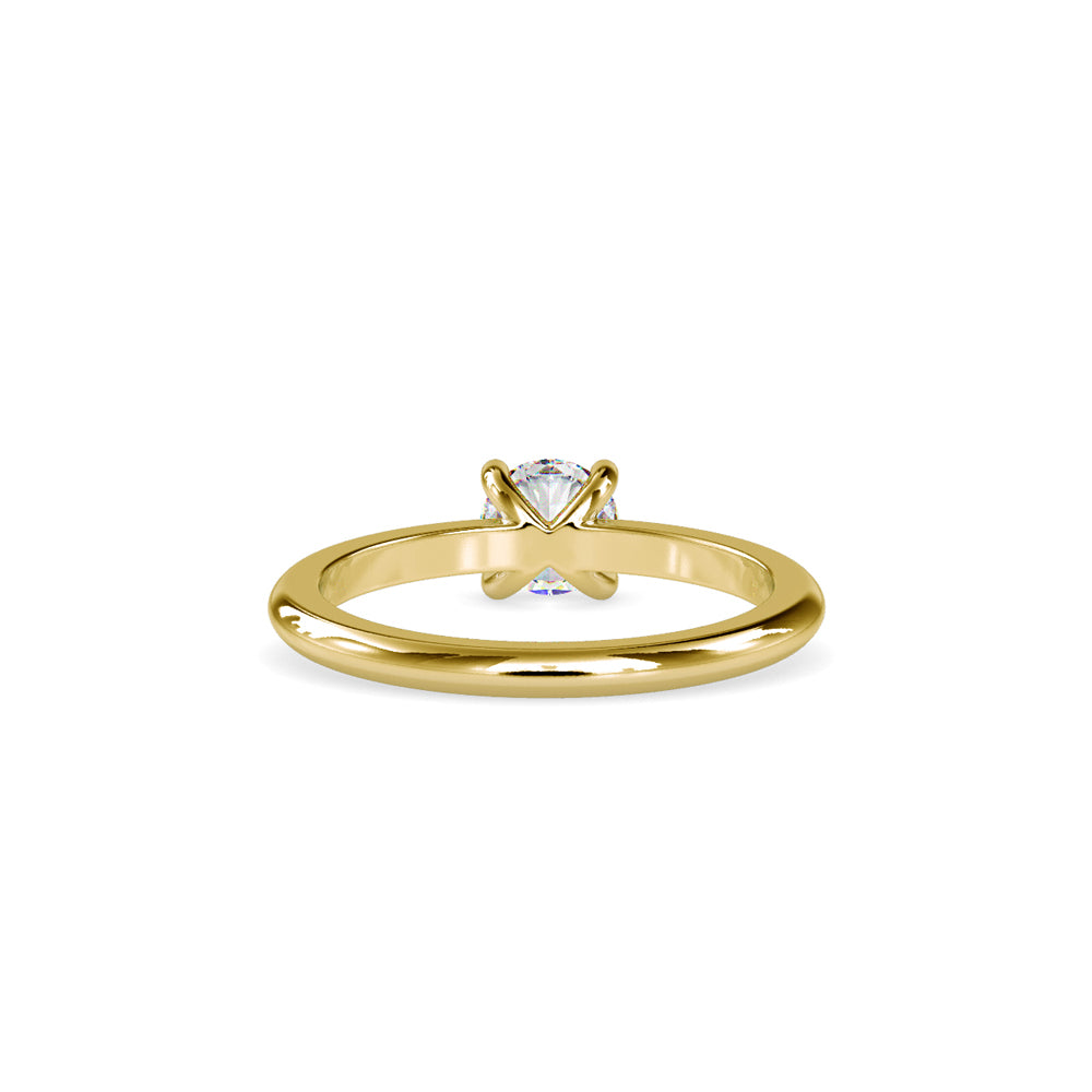 SKU: 0080 (14K) Classic four-Prong Solitaire Engagment Ring in Rose Gold.