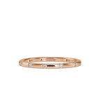 SKU: 0081 (14K) Dainty Diamond Wedding Band in Rose Gold.