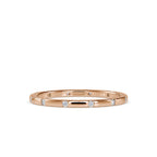 SKU: 0081 (14K) Dainty Diamond Wedding Band in Rose Gold.