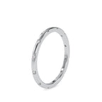 SKU: 0081 (10K) Dainty Diamond Wedding Band in Rose Gold.