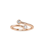 SKU: 0082 (22K) Open Wrap Diamond Ring in Rose Gold.