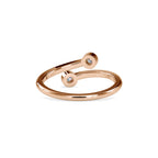 SKU: 0082 (10K) Open Wrap Diamond Ring in Rose Gold.